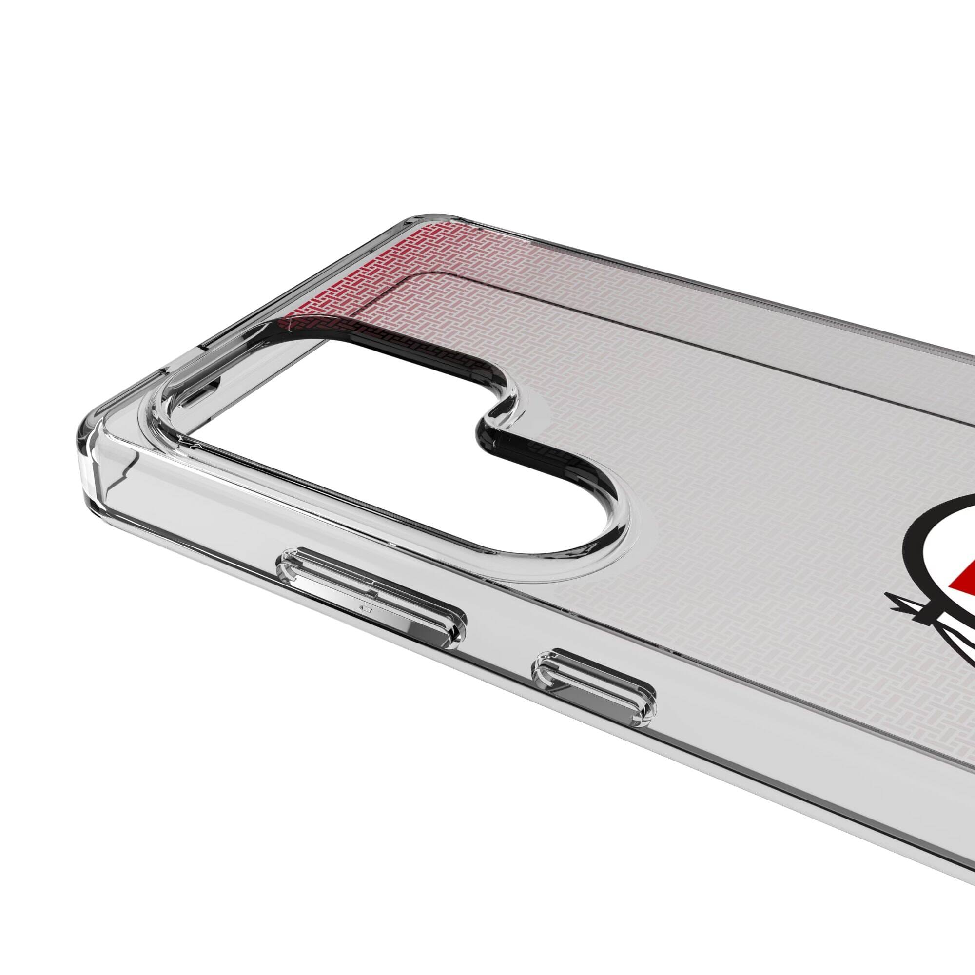 Alt View 2. Keyscaper - Utah Utes Linen Logo Galaxy Clear Case - S24 Ultra - Multicolor.
