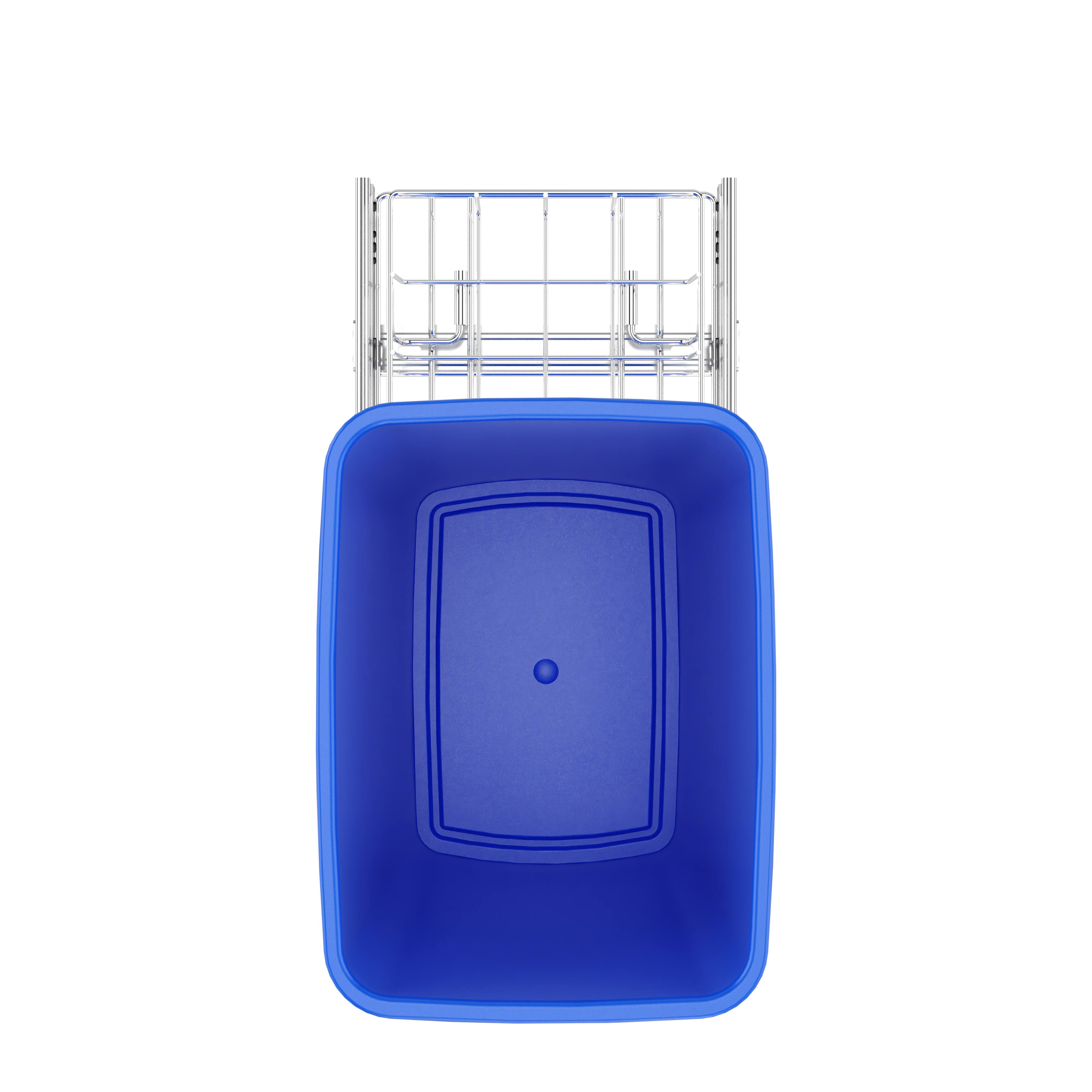 Alt View 5. Rev-A-Shelf - Rev-A-Shelf Pullout Trash Can 35 qt. for Kitchen Cabinets, Blue, RV-12KD-22C-S - Blue.