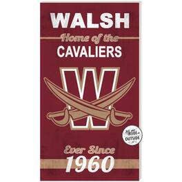 Jardine - Walsh Cavaliers 11" x 20" Indoor/Outdoor Home Of The Sign - Maroon