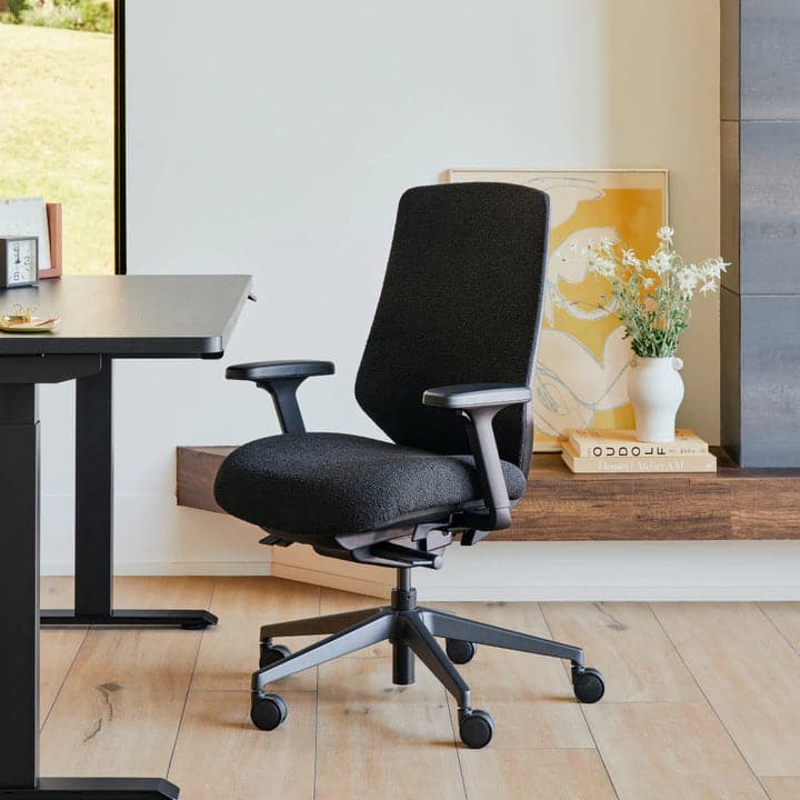 Branch Furniture - Ergonomic Chair Pro – Premium Office Seating with 14 Points of Adjustment & Dynamic Lumbar Support - Black / Boulder