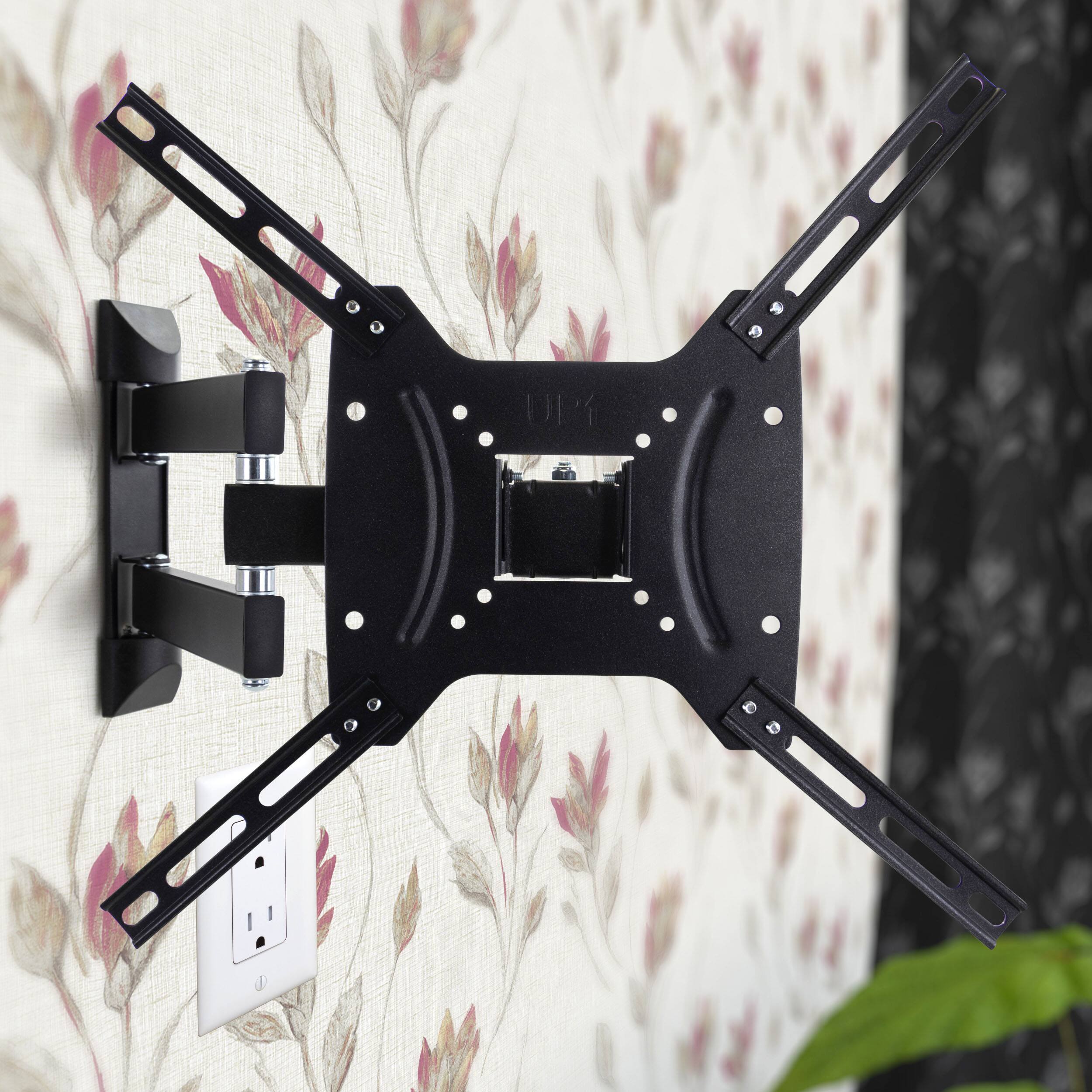 Alt View 5. MegaMounts - MegaMounts Full Motion, Tilt and Swivel Single Stud Wall Mount for 26-55 Inch  LCD, LED, and Plasma Screens - Black.