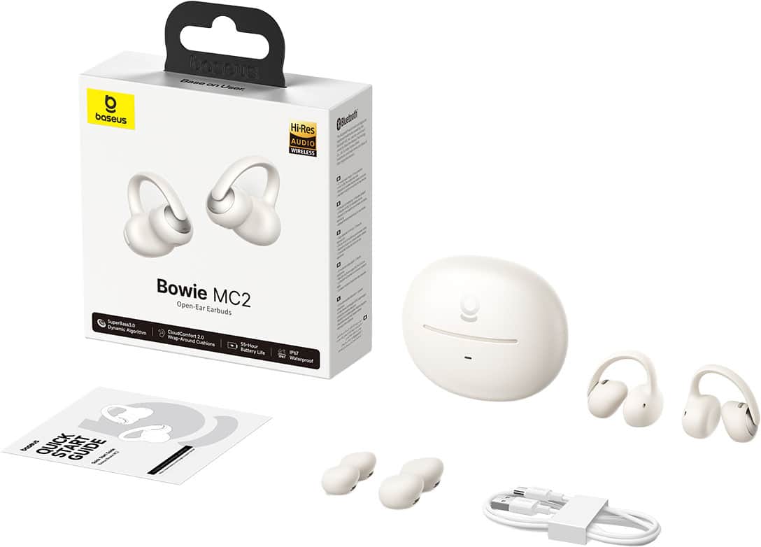Baseus Bowie MC2 Open Ear Clip On Earbuds,LDAC Hi Res,55 Hour