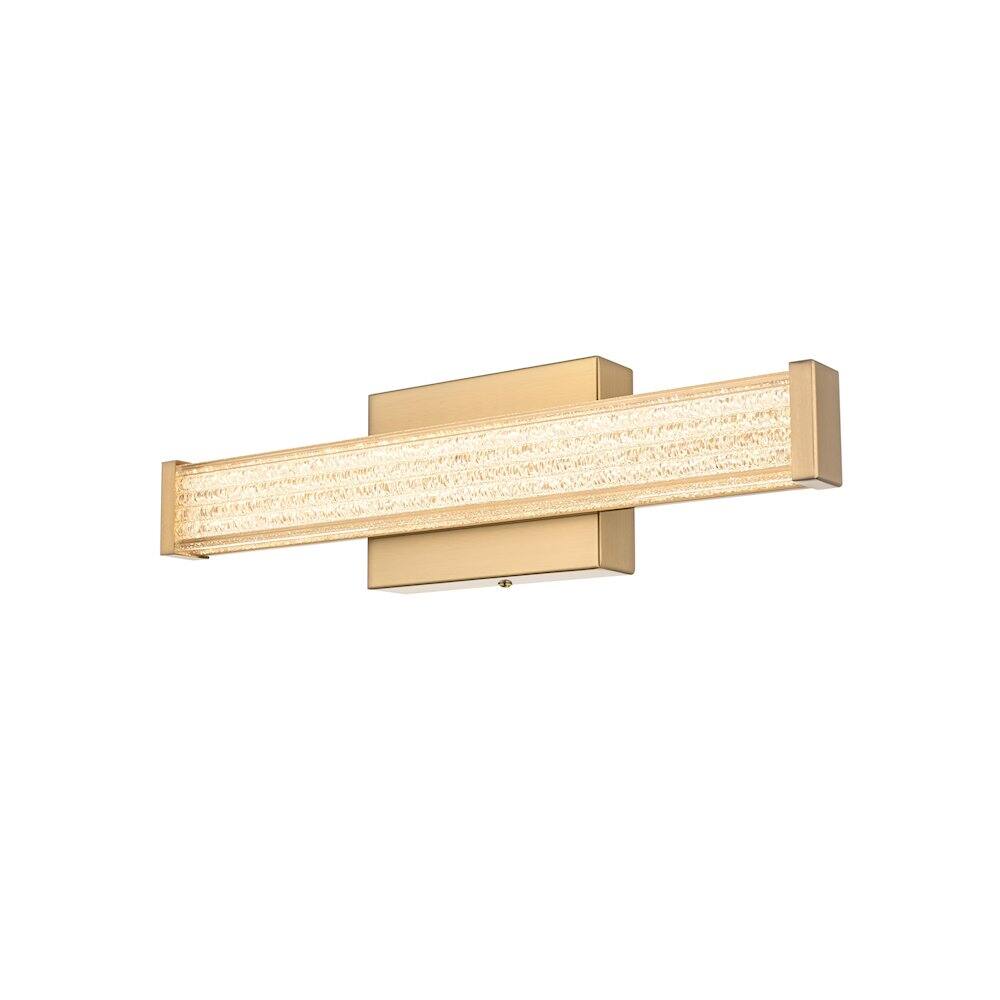 Alt View 1. Living District - Jaxx 16 Inch Led Wall Sconce In Satin Gold - Satin Gold.