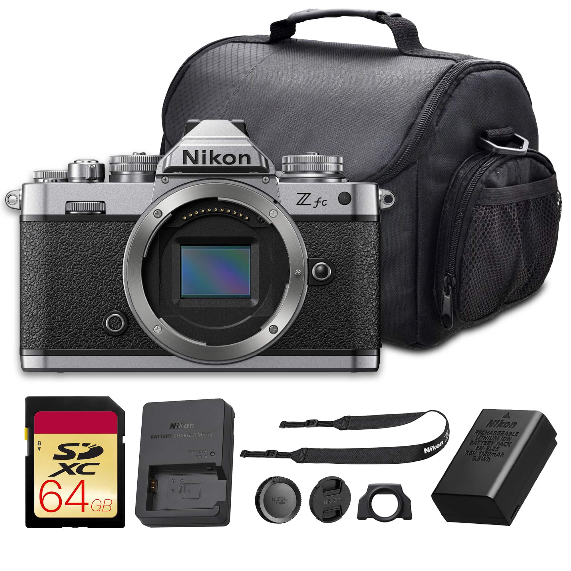 Nikon - Z fc Mirrorless Digital Camera + Camera Bag + 64GB Memory Card - Silver price history on PriceWatchPro