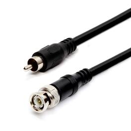 Cmple.com - BNC Male to RCA Male Cable 12ft 75 Ohm RG59/U 3Gbps Coaxial Video Cord - Black
