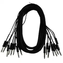 ProX - XC-8PP10 10' 8-Channel 1/4" TS to 1/4" TR Mono Connections Male Unbalanced Snake