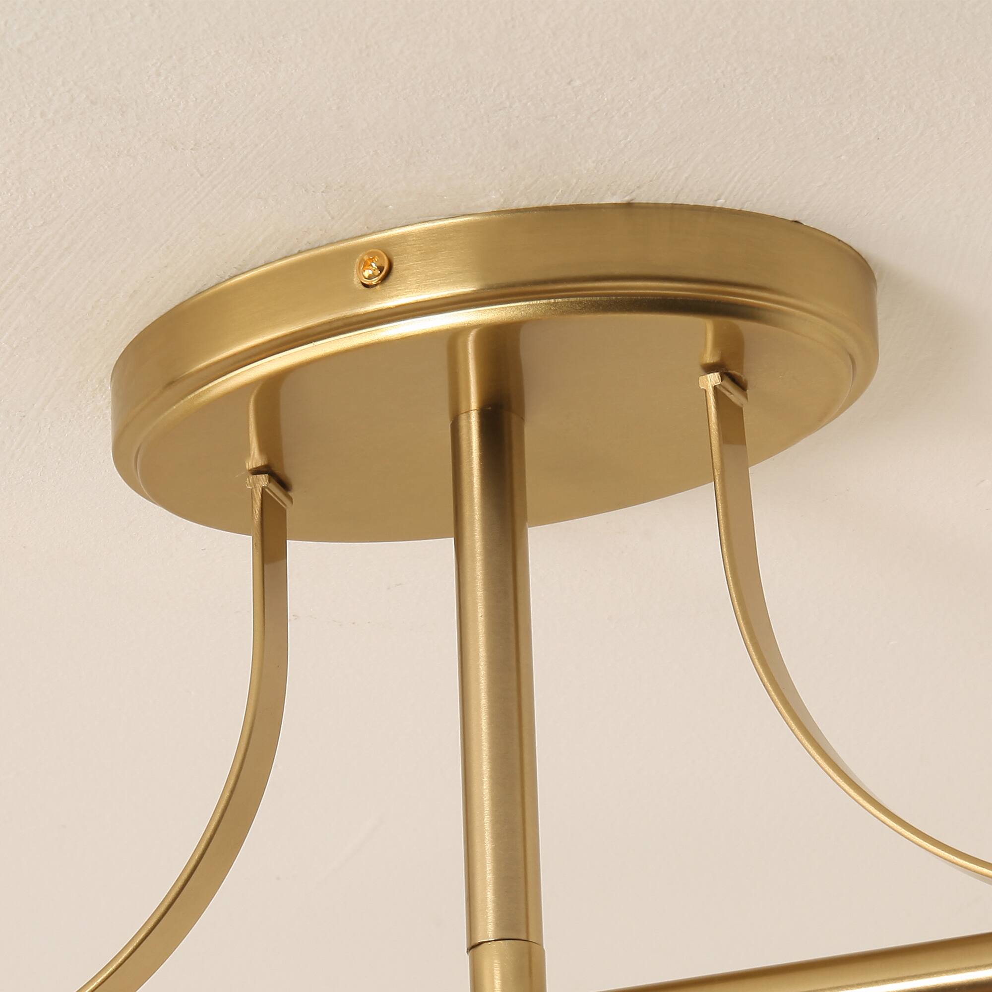 Alt View 3. Parrot Uncle - 30" Modern Gold 3-Light Kitchen Island Chandelier with Natural Woven Rope Shades for Dining Room - Gold.