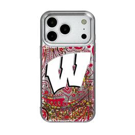 Keyscaper - NCAA - Wisconsin Badgers iPhone Glitter Paisley Design Case - 13 - Multicolor