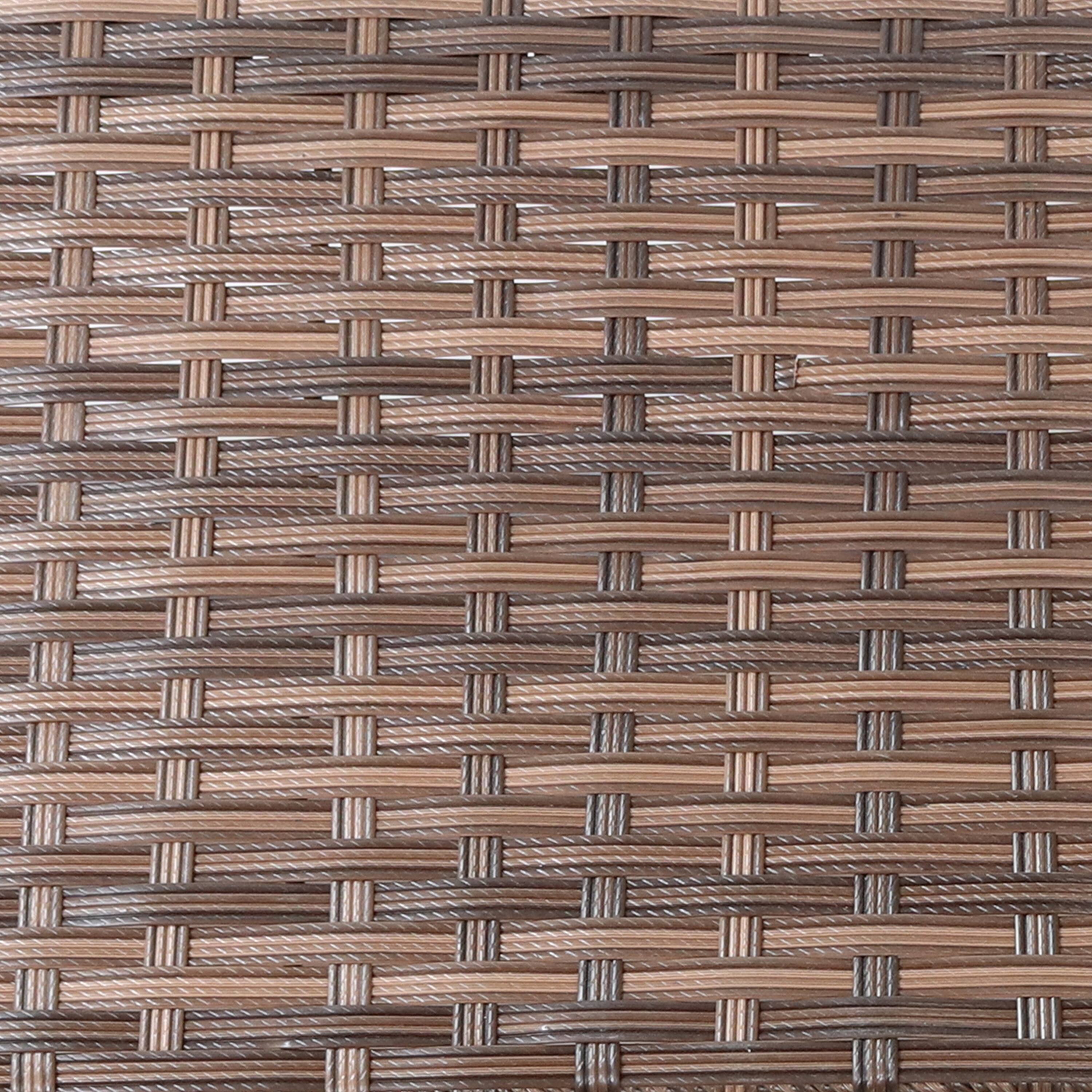 Alt View 4. Sunnydaze - Polyrattan Indoor Rectangle Planter - Set of 2 - Brown.