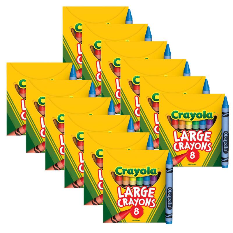 Crayola LARGE Crayons 8 Nontoxic