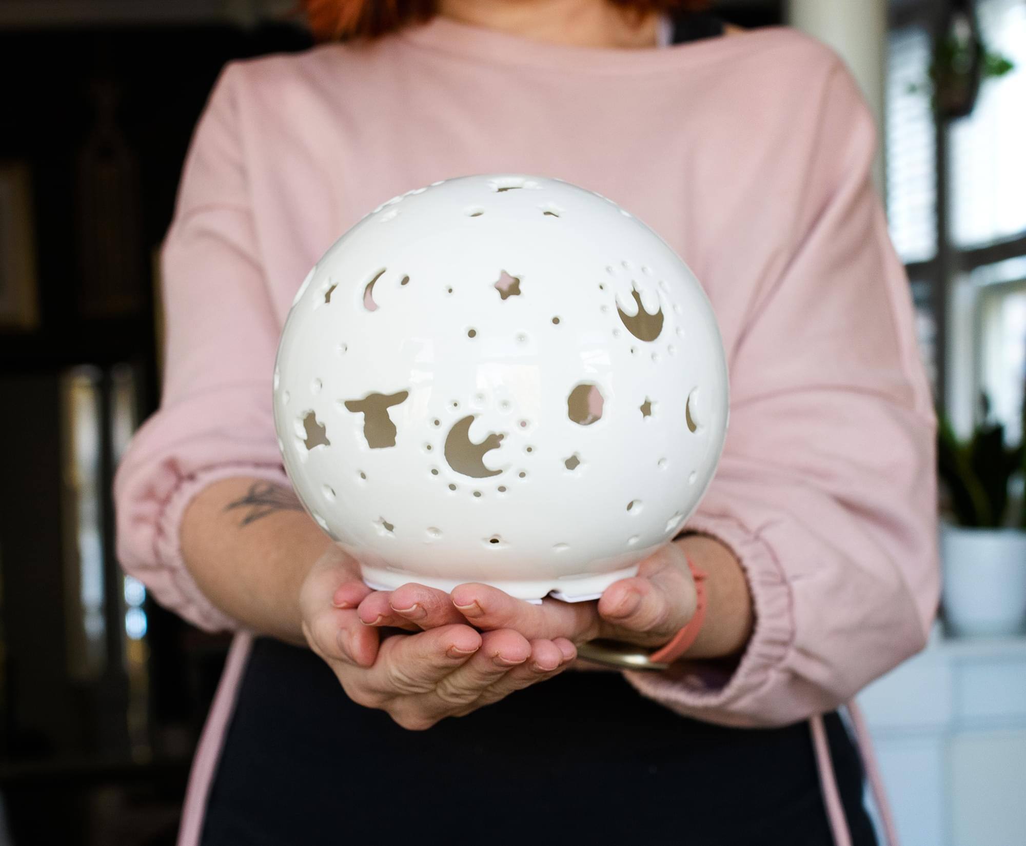 Alt View 2. Ukonic - Star Wars: The Mandalorian Grogu Ceramic LED Mood Light | 6 Inches Tall - Green.