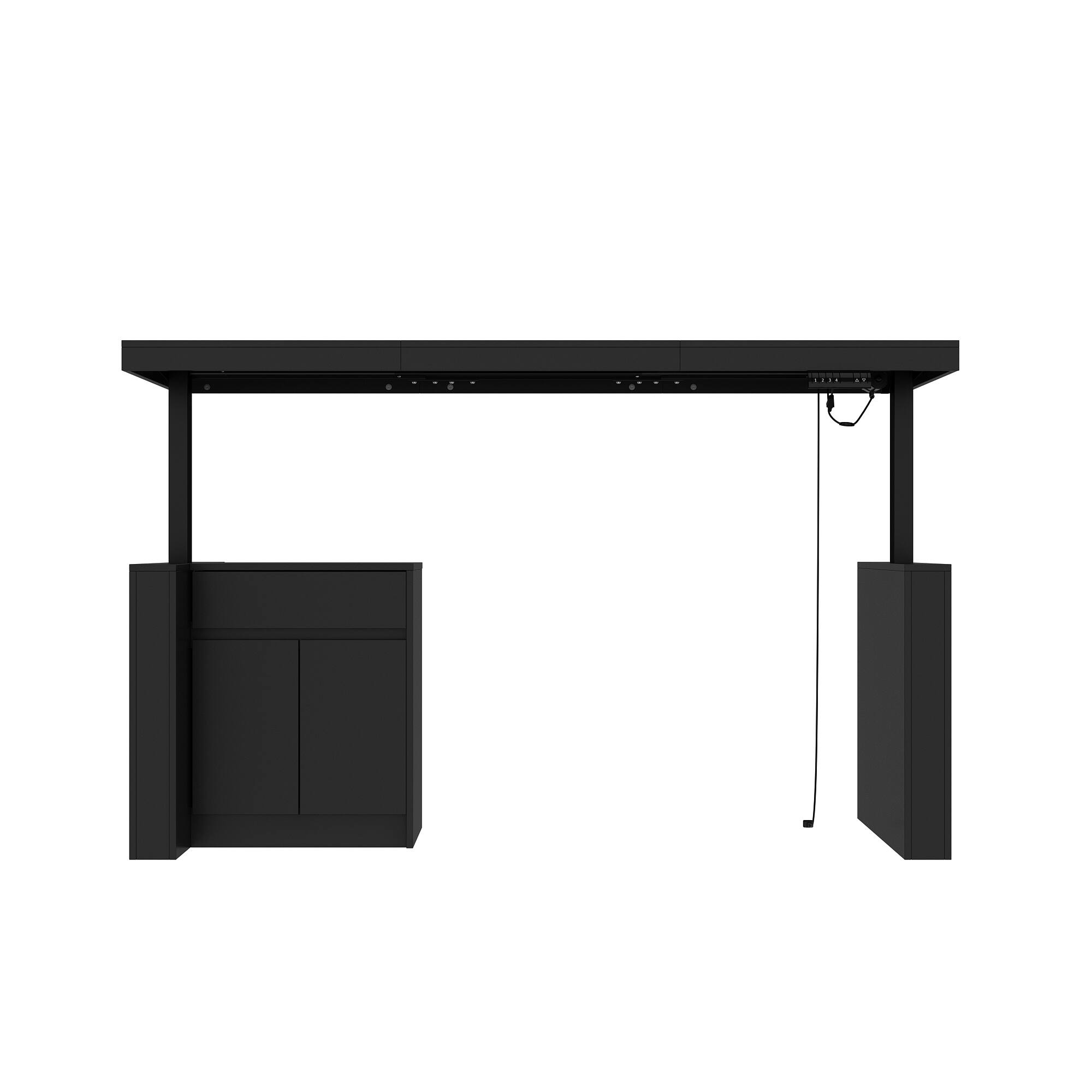 Famapy - Electric Standing Desk: Adjustable Height, Smart Storage & Modern Design - Black