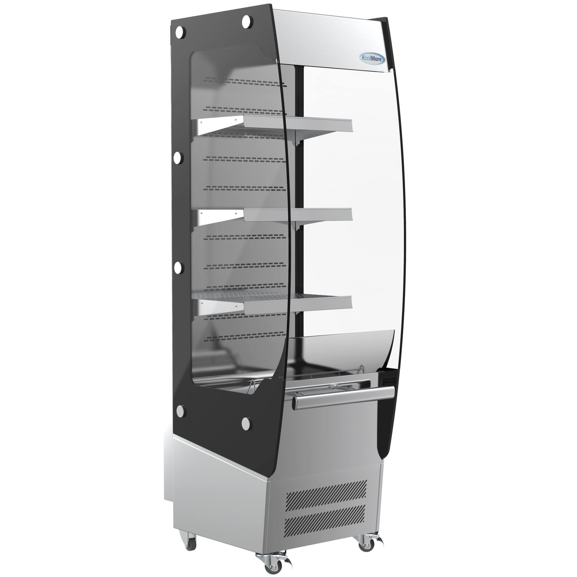 Left. Koolmore - 26 in. Open Air Grab and Go Refrigerator - 7.7 Cu Ft. CDAU-7C-SS - Black.