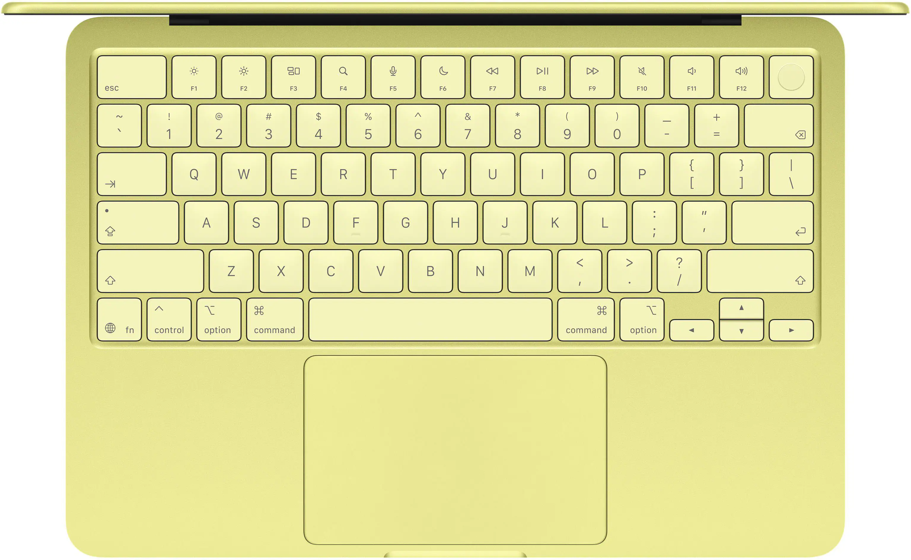 KI DII DD 4 (esc F1 F2 F3 F4 F5 F6 F7 FB F9 F10 F11 F12 ~ % ! 1 @ 2 # 3 $ 4 % 5 A 6 & 7 8 ( 9 ) 0 | I + - x Q W E R T Y U | O P { [ } ] | / A S D F G H J K L : ; 11 1 Z X C V B N M < I > ? / H  T A fn control option command command option 4 T Y