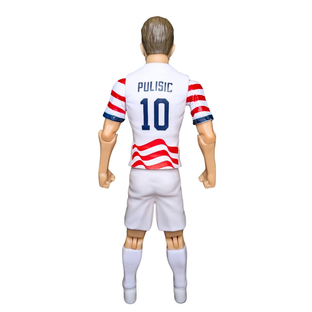Alt View 4. Banbo Toys - Banbo Toys SOCKERS 2026 USMNT Christian Pulisic (Home Jersey) 8" Collectible Soccer Action Figure.