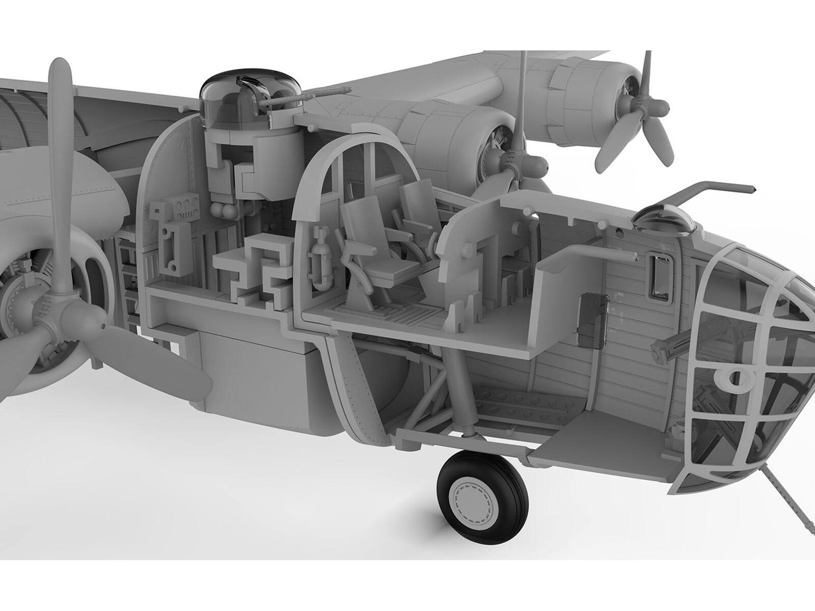 Alt View 1. Airfix - Level 3 Model Kit Consolidated B-24D Liberator Bomber Aircraft with 2 Scheme Options 1/72 Plastic Model Kit by Airfix - Multi.