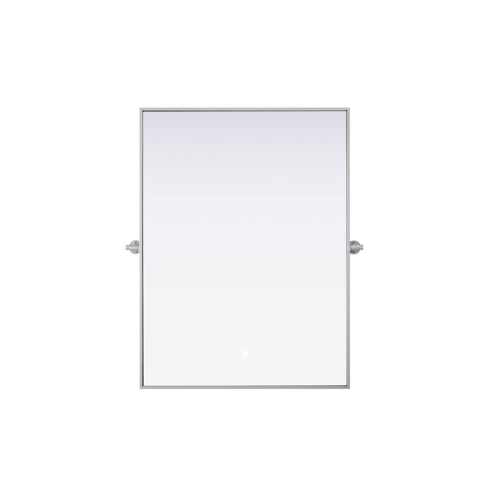 Alt View 7. Elegant Kitchen and Bath - Amoura 40X30 Pivot Mirror In Silver - Silver.