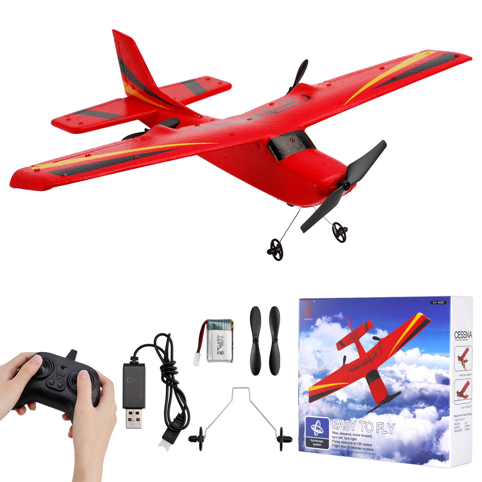 Topteng - Z50 2 Channels Indoor Airplane Aircraft Remote Control Plane With 2Batteries