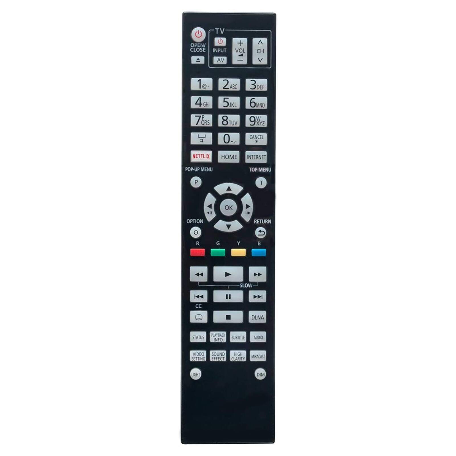 ZdalaMit - N2QAYA000131 Replacement Remote for Panasonic Blu-ray Player DMP-UB900 DMP-UB900GN DMP-BDT700 DMPUB900 DMPBDT700 - Black
