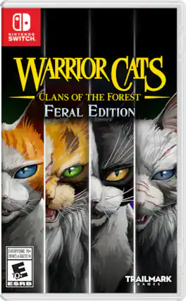 NINTENDO SWITCH
WARRIOR CATS
CLANS OF THE FOREST FERAL EDITION
EVERYONE 10+
ENFANTS et ADULTES 10+
ESRB
TRAILMARK GAMES - E10+ (Everyone 10+)