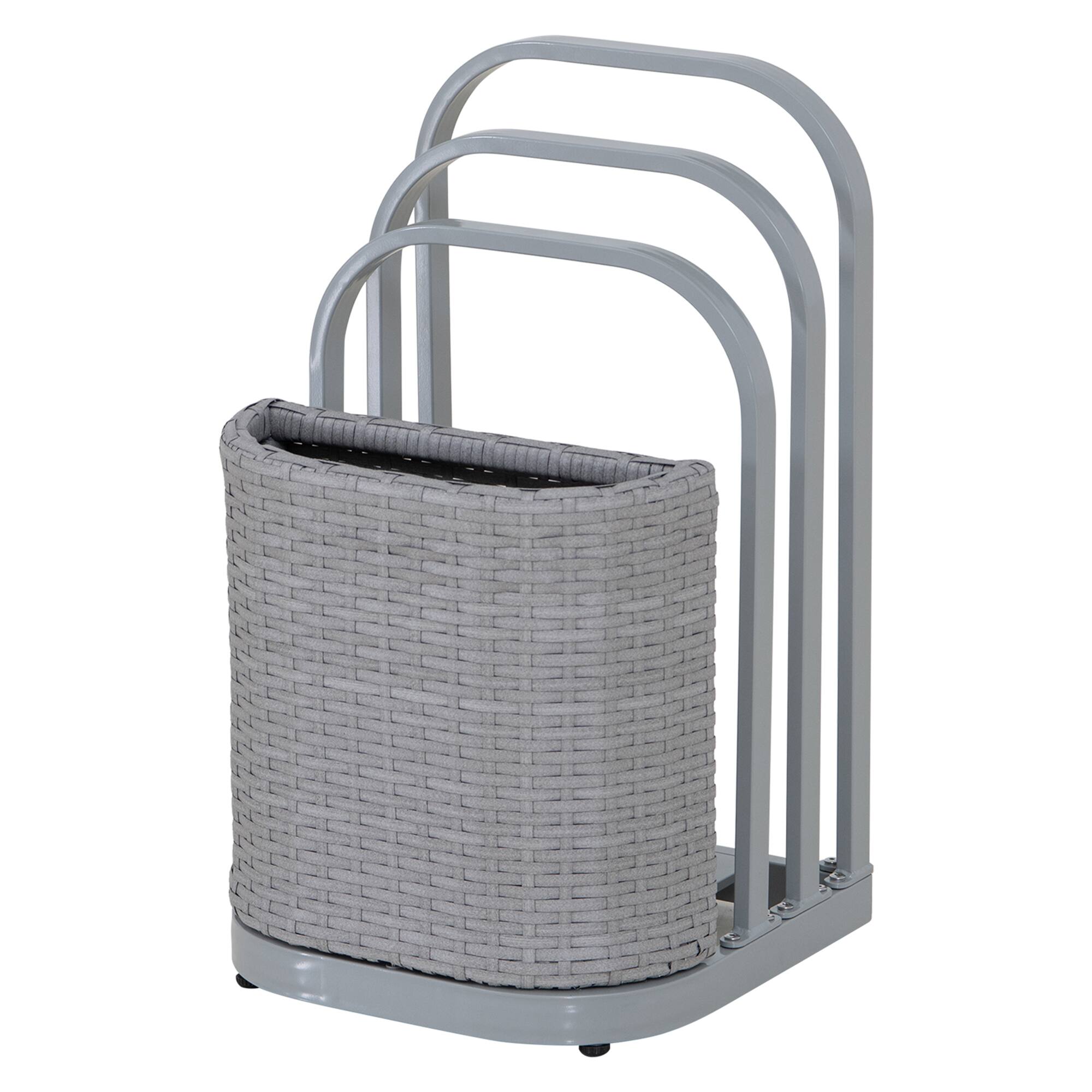 Angle. SUNJOY - Sunjoy Pickford Towel Rack and Hamper (Grey).