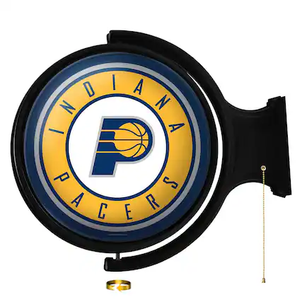 Front. The Fan-Brand - Indiana Pacers 21'' x 23'' Rotating Lighted Wall Sign - Multicolor.