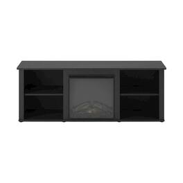 FurniFact - Electric Fireplace TV Stand with Storage for 60-Inch TVs - Brown
