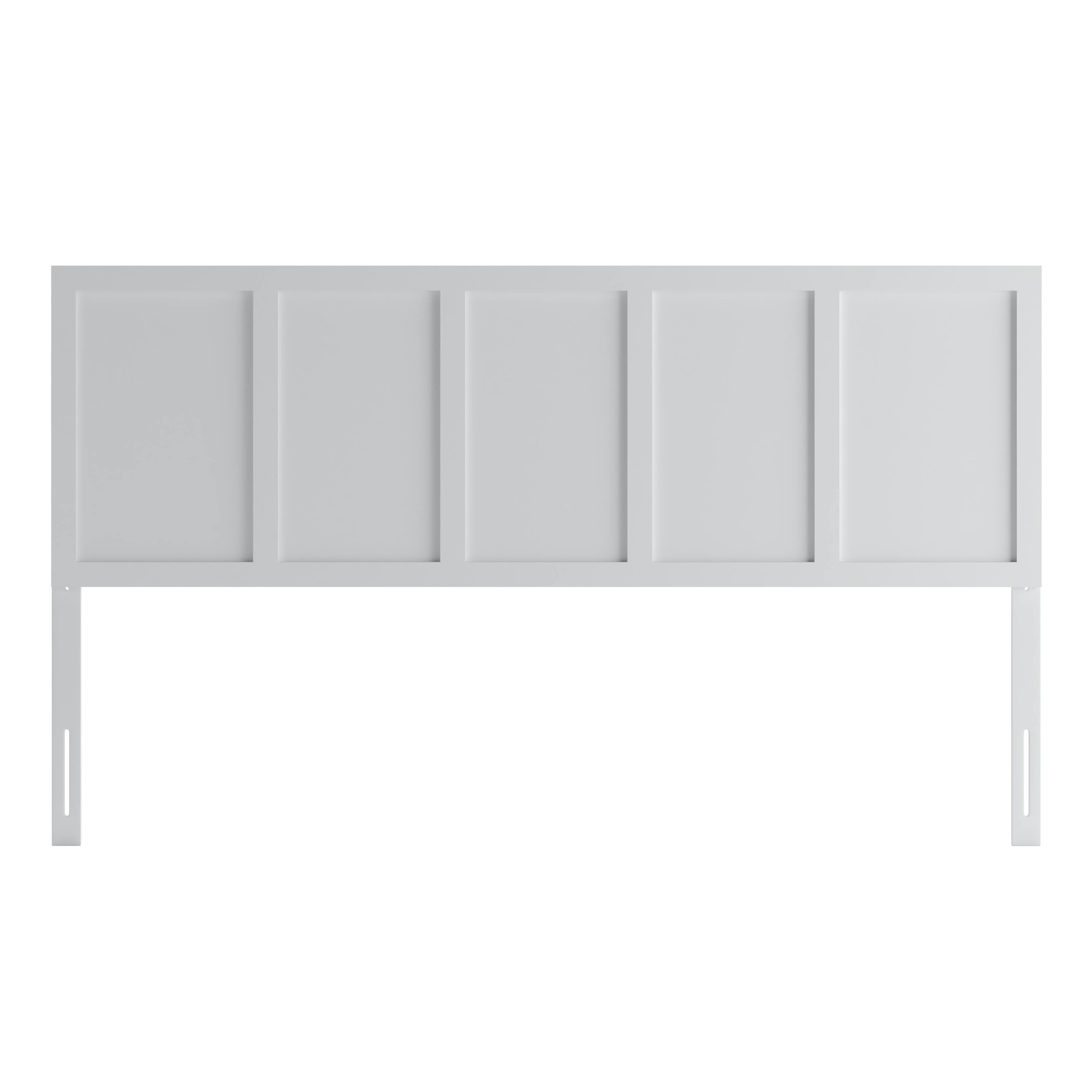 Alt View 9. Emma + Oliver - Omar Paneled Wooden Adjustable Headboard Only - White.