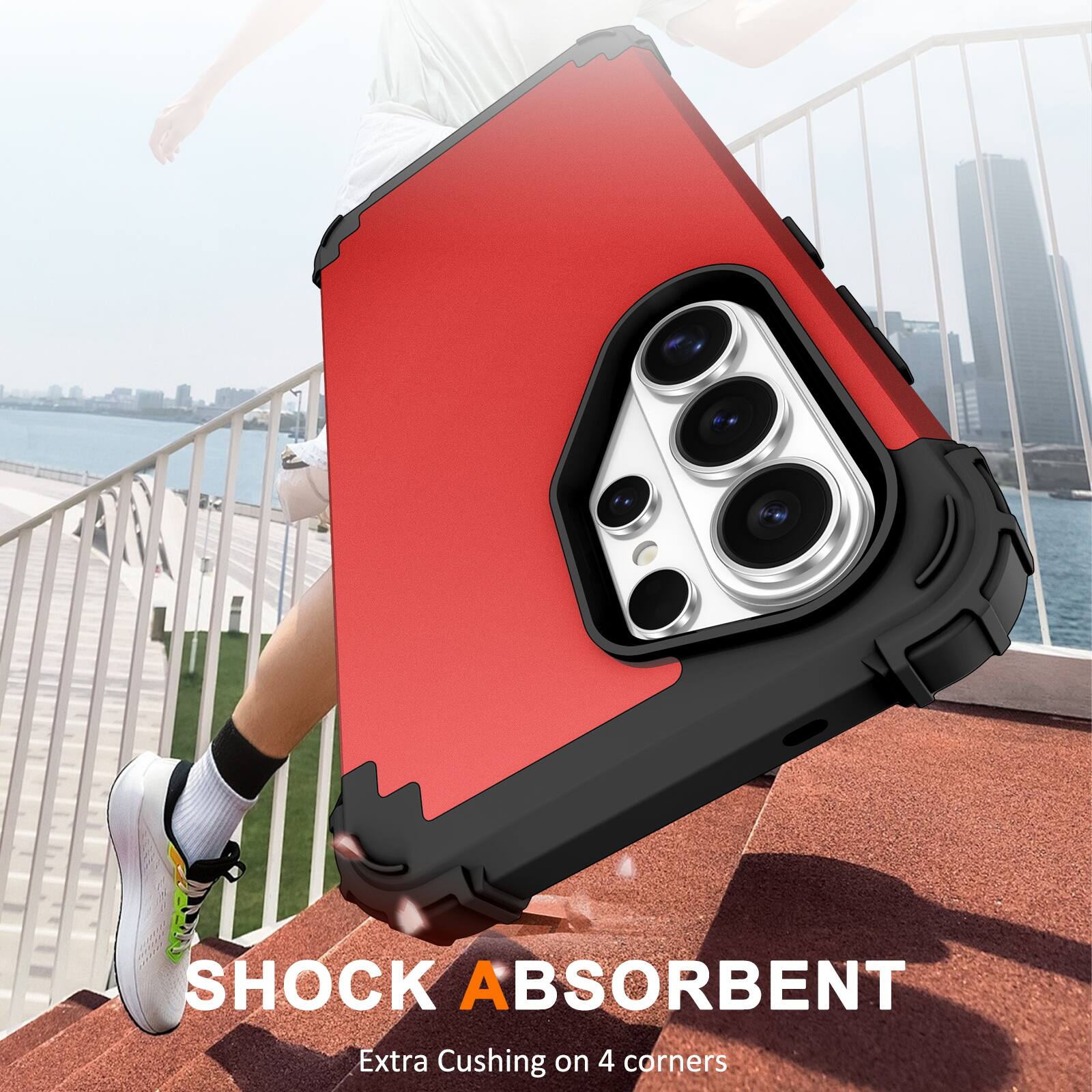 SHOCK ABSORBENT  
Extra Cushing on 4 corners
