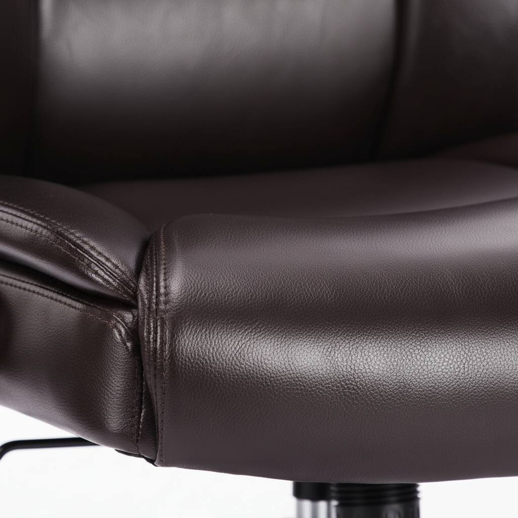 Alt View 4. AOITUN - Ergonomic Executive Computer Desk Chair BN - Brown PU Leather with Flip-Up Armrests - Brown.