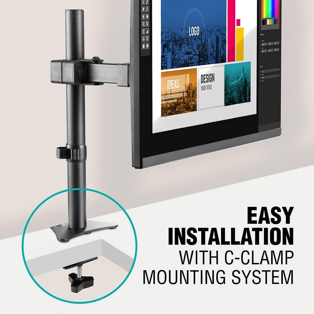 EASY INSTALLATION WITH C-CLAMP MOUNTING SYSTEM