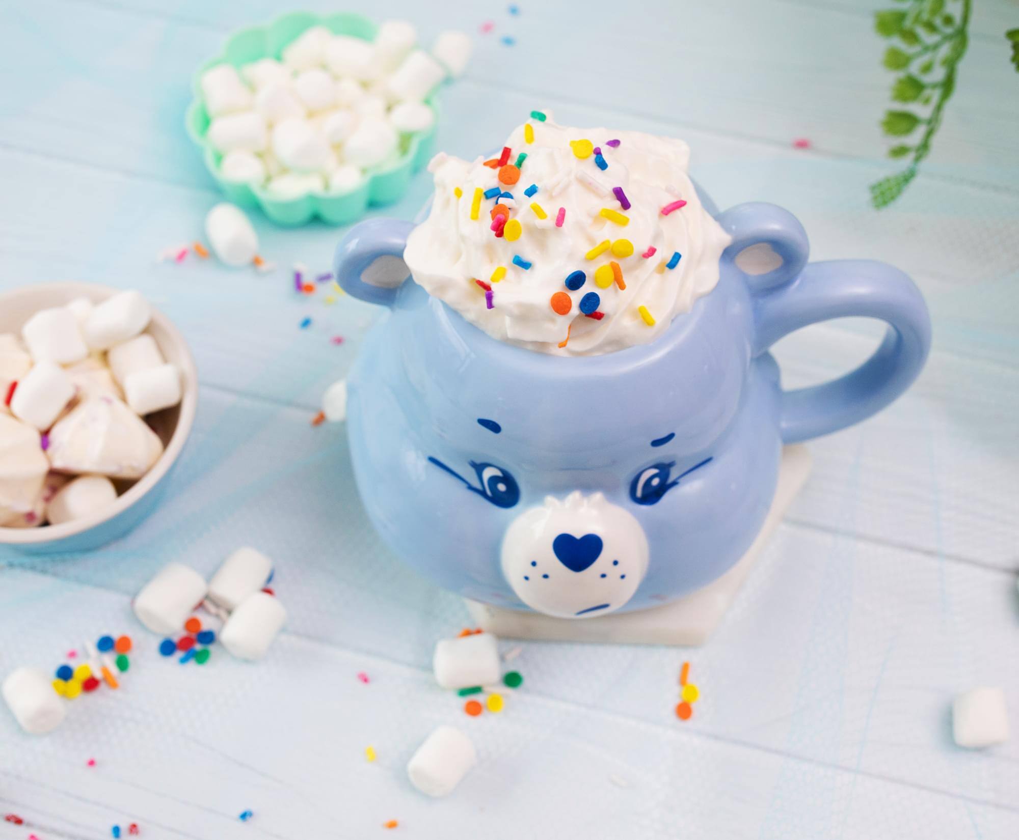 Alt View 3. Silver Buffalo - Care Bears Grumpy Bear 3D Sculpted Ceramic Mug | Holds 20 Ounces - Blue.