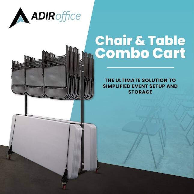 ADIRoffice, Chair & Table Combo Cart, THE ULTIMATE SOLUTION TO SIMPLIFIED EVENT SETUP AND STORAGE