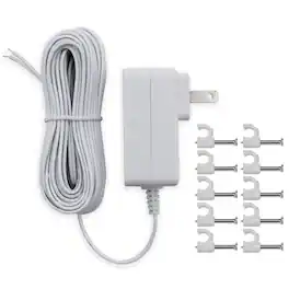 Kratos Power - 24 Volt Transformer C-Wire Adapter (White) with Adapter Clips