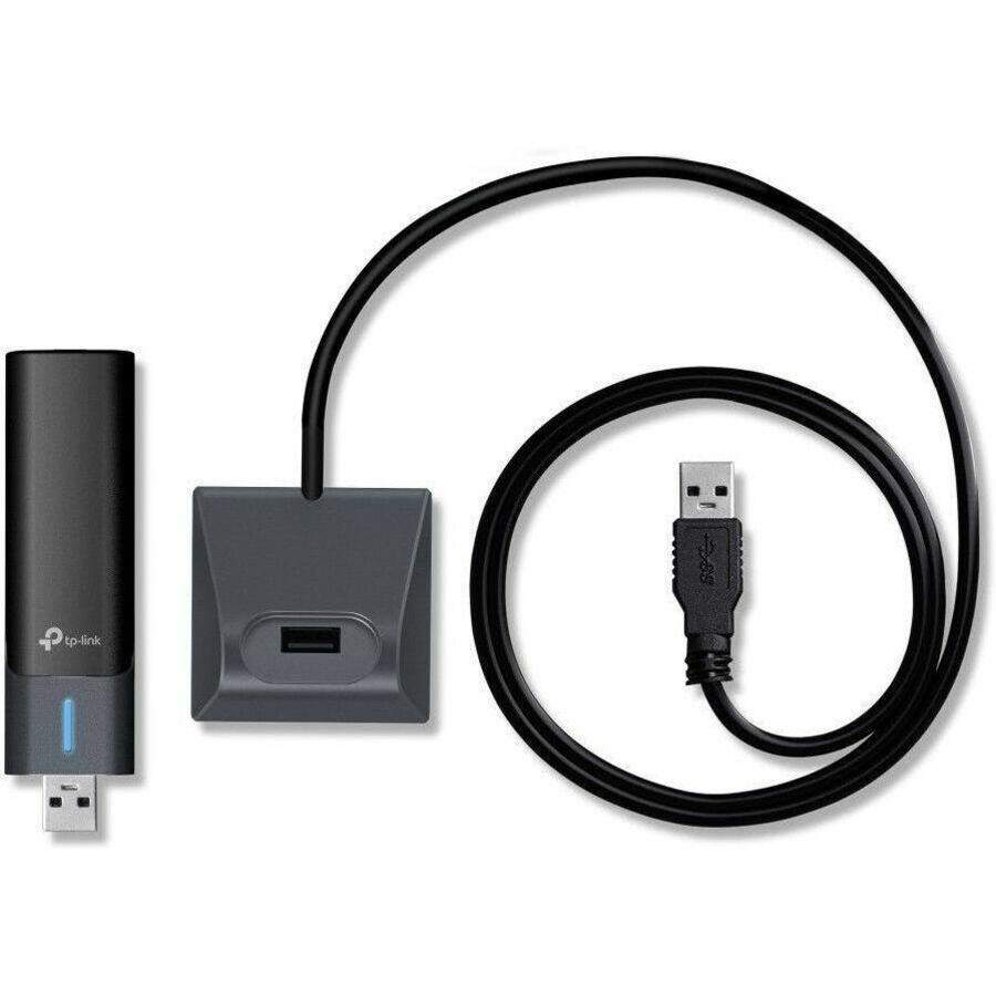 Alt View 4. TP-Link - TP-Link Archer TXE70UH AXE5400 IEEE 802.11 a/b/g/n/ac/ax Tri Band Wi-Fi Adapter - USB 3.0 - 2.40 GHz ISM - 6 GHz UNII - Unknown.