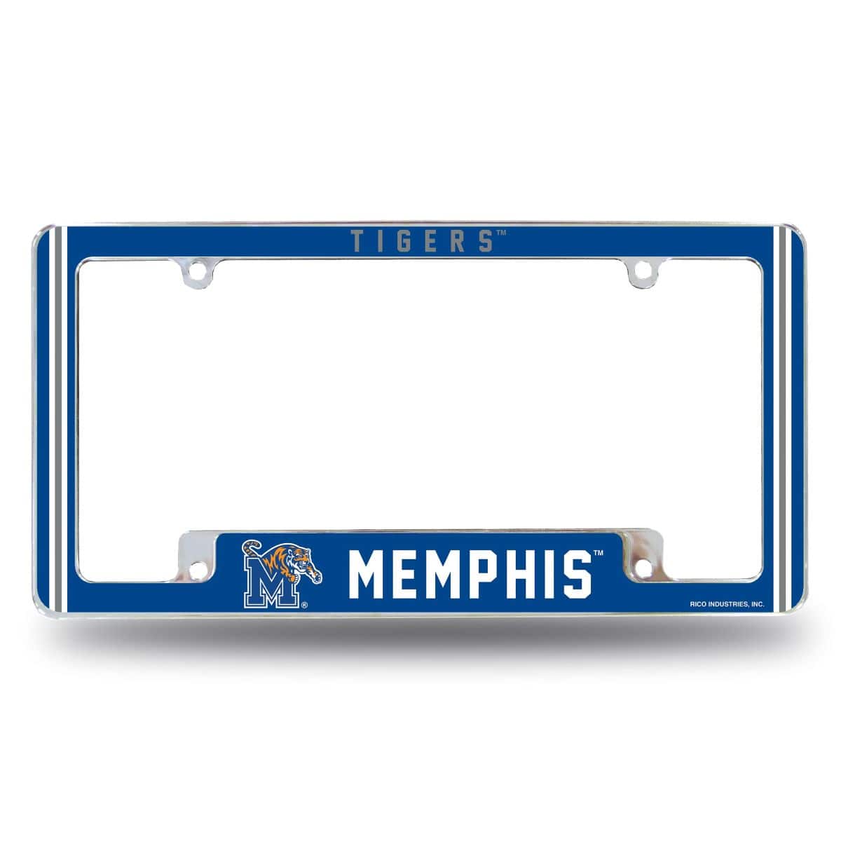 Rico Industries - Memphis Tiger's Chrome Metal License Plate Frame - Multi