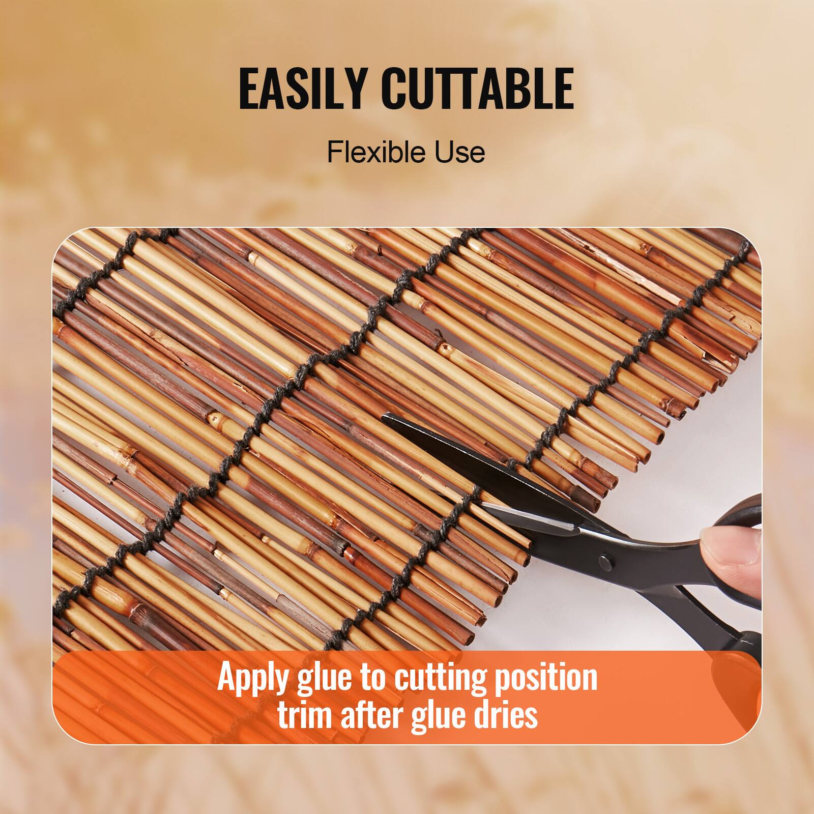 EASILY CUTTABLE  
Flexible Use  

Apply glue to cutting position  
trim after glue dries