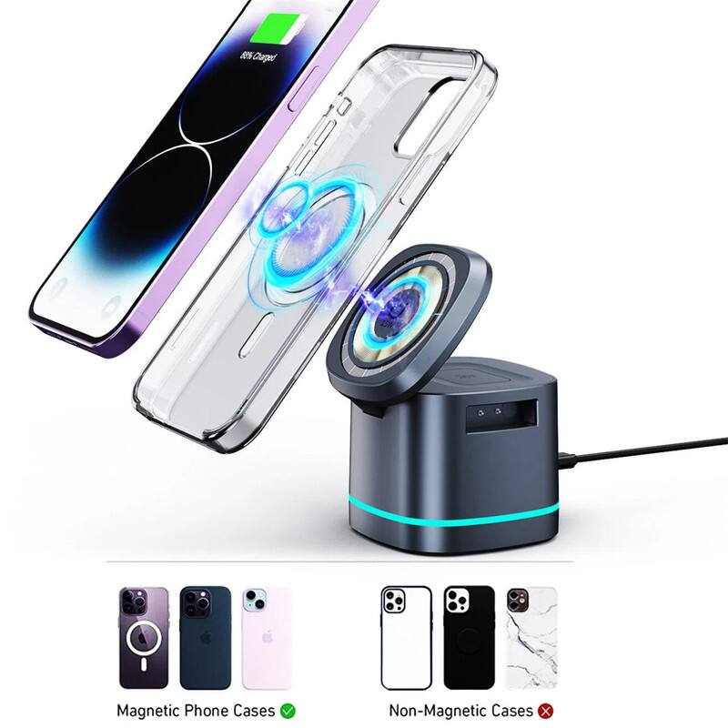 Magnetic Phone Cases ✔️  
Non-Magnetic Cases ❌