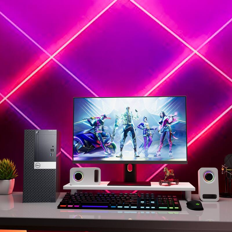 Alt View 2. Dell - OptiPlex Tower Gaming Desktop PC | Intel i5-9th | 16GB DDR4 RAM | 256GB SSD | NVIDIA GTX 1050Ti | Wi-Fi | Windows 11 - Black.