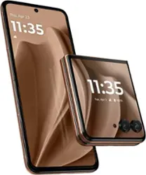 Motorola - razr+ 2025 256GB (Unlocked) - PANTONE Mocha Mousse - Front_Zoom