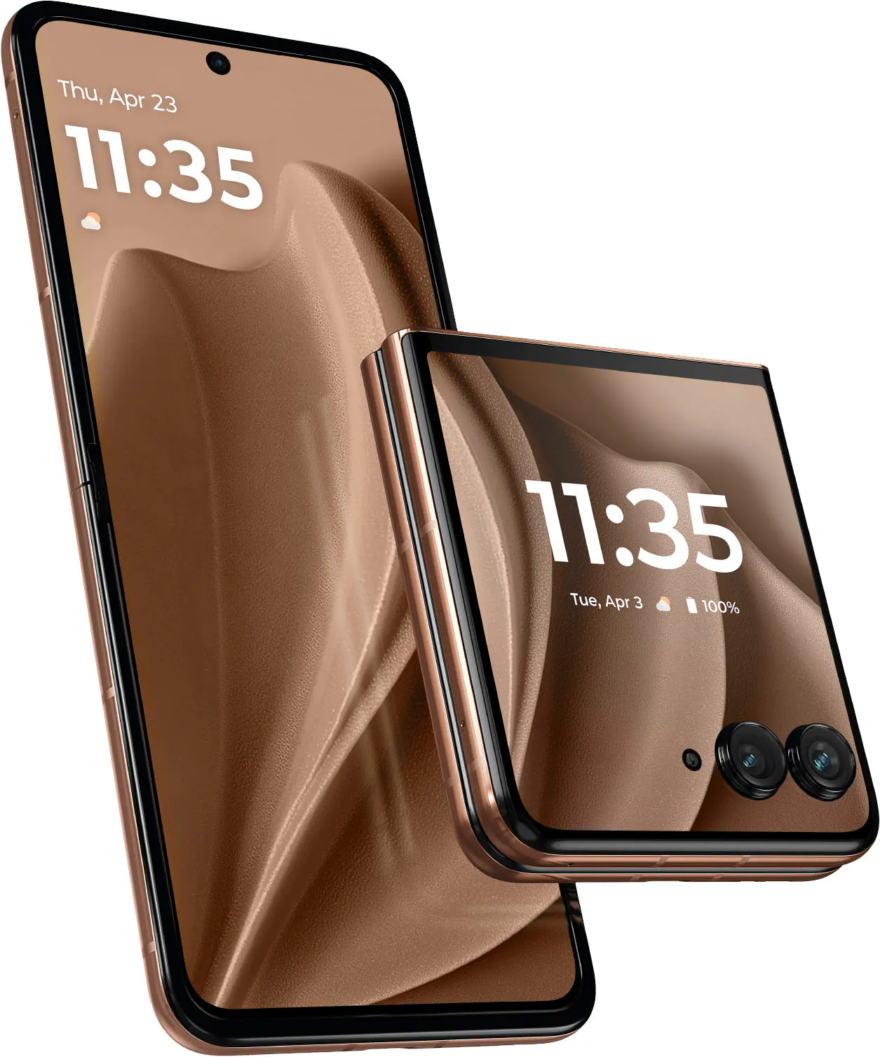 Motorola - razr+ 2025 256GB (Unlocked) - PANTONE Mocha Mousse