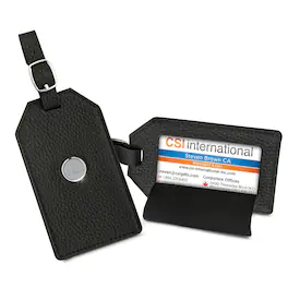 Jardine - Oregon Ducks Leather Luggage Tag - Black