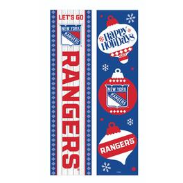Evergreen Enterprises - New York Rangers 47" Double Sided Christmas Leaner Fan Sign - Multicolor