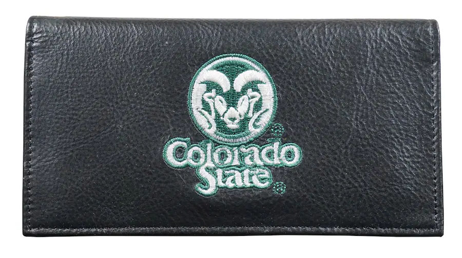 Rico Industries Colorado State Rams Embroidered Logo Black Leather ...