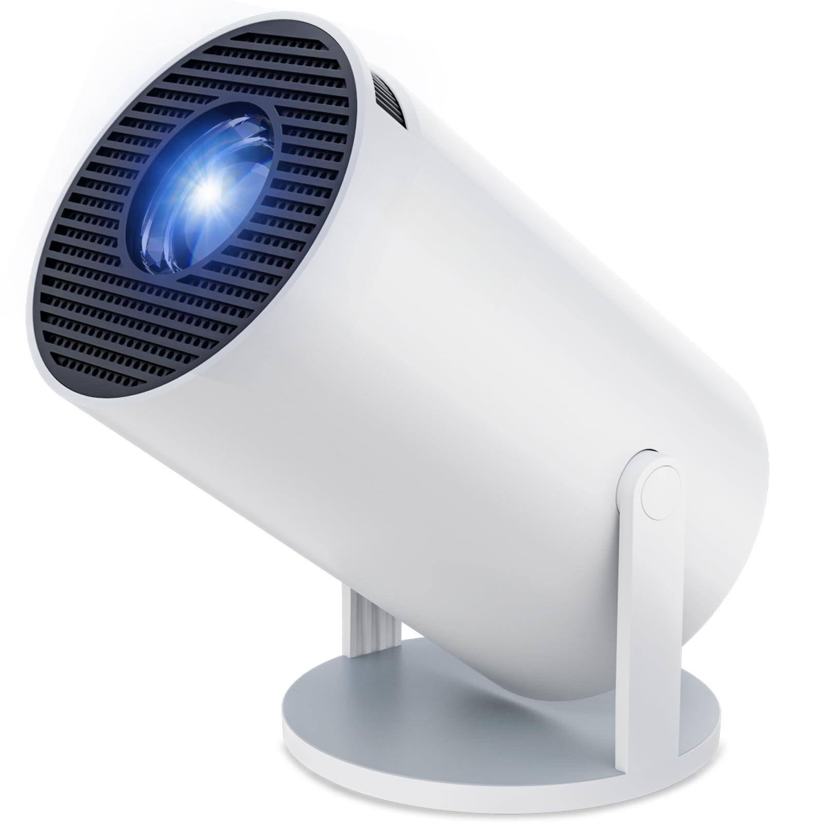 The Best Inks - Mini Projector With Wifi 6 And 5.3 Portable 210° Rotatable Support Full Hd 4k & Auto Vertical Keystone Correction - HY300pro+