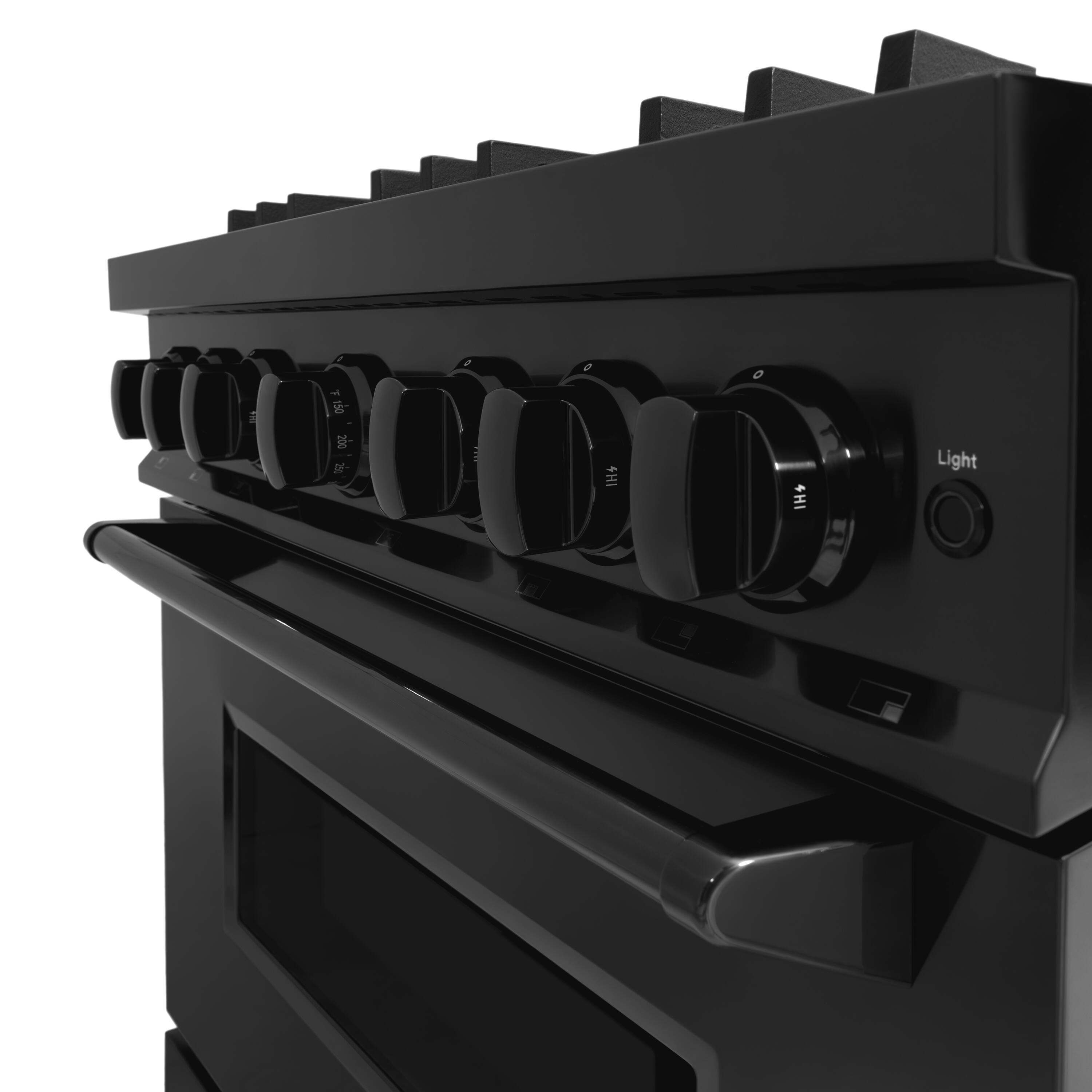 The text on the image reads: "200 p- 2 2 2 4HI +HI Light." This text is likely related to the settings or functions of the oven.