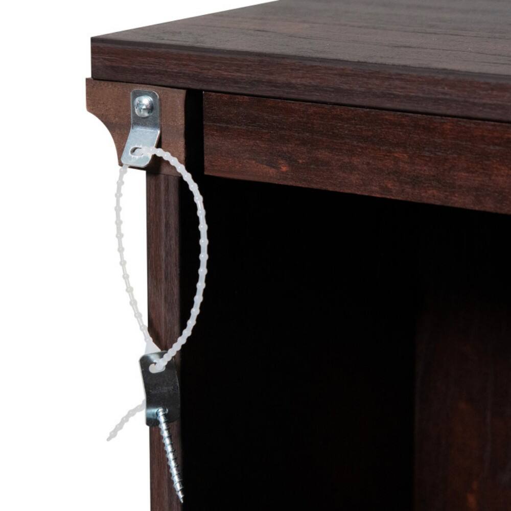 Alt View 4. HONGGE - Freestanding Electric Fireplace with 3D Flame and Remote Control - Natural.