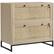 Front. Vinsetto - 2 Rattan Drawer File Cabinet with Lock, Lateral Filing Cabinet with Adjustable Hanging Bar for Letter.