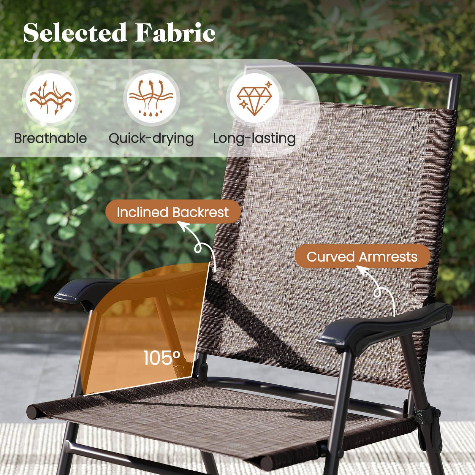 Selected Fabric  
Breathable  
Quick-drying  
Long-lasting  
Inclined Backrest  
Curved Armrests  
105°