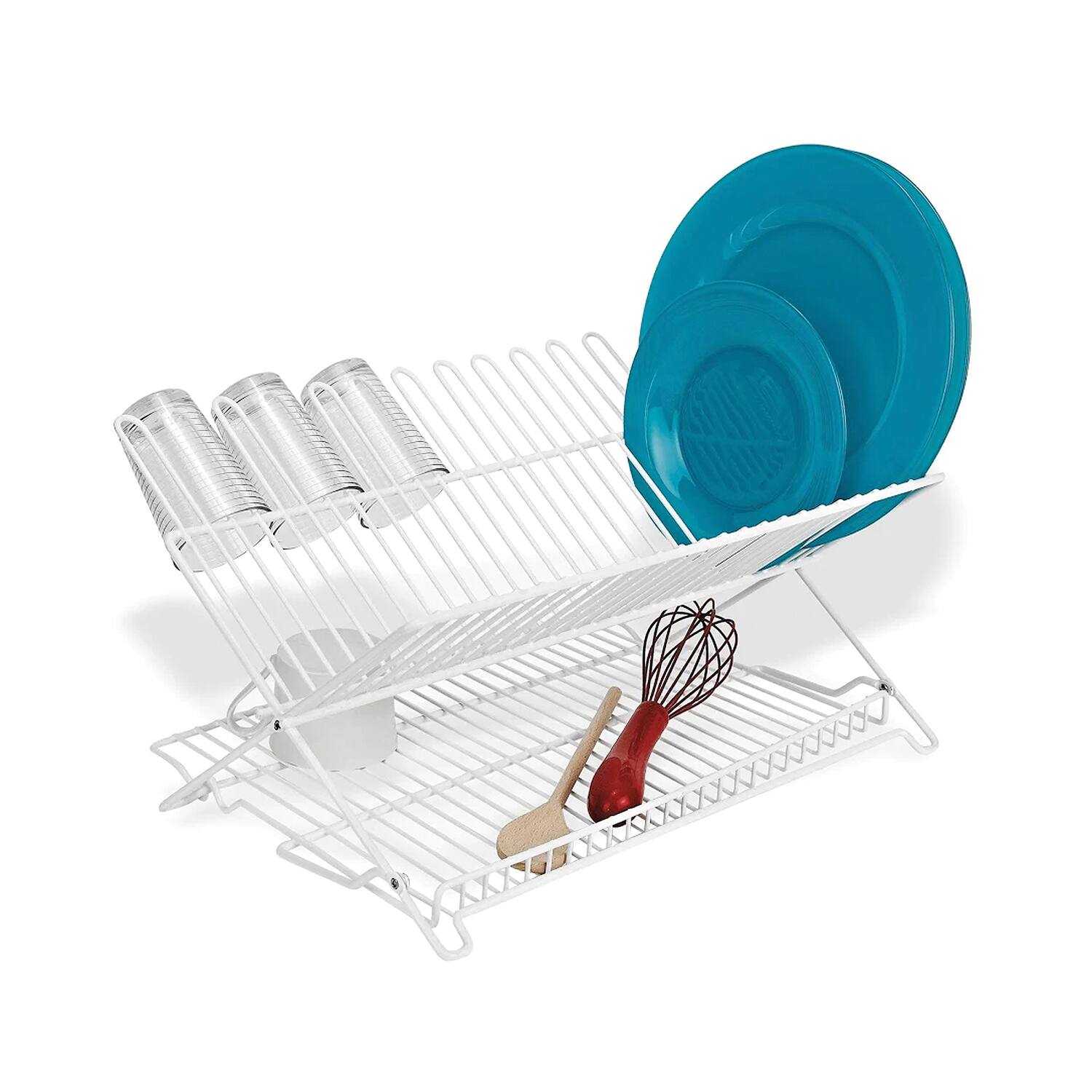 Better Houseware - 1483/w Jr. Folding Dish Rack - White